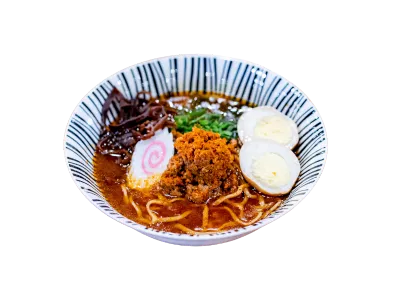 250 akakara tonkotsu ramen with egg