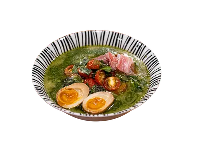 ebi basil tomato ramen w_ egg