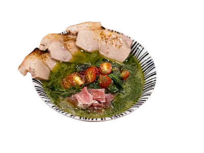 tomato basil ramen with chasu